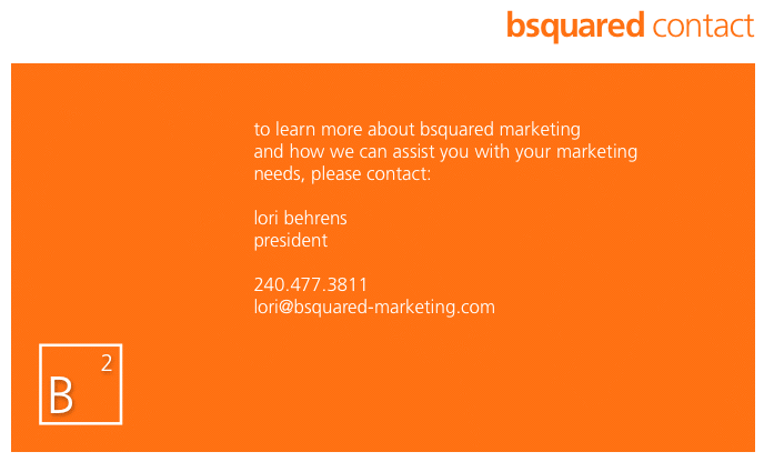 Marketing Consulting Company | Contact bsquared marketing inc.